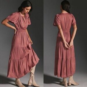 Anthropologie Somerset Silky Maxi Dress